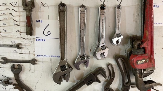 Crescent wrenches (x8)