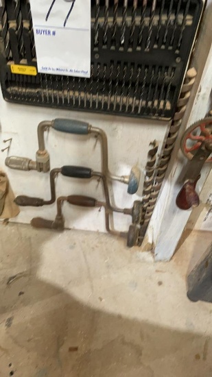 Vintage hand drills with large bits