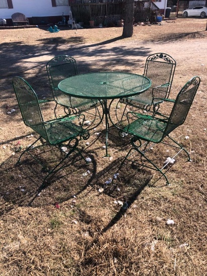 Patio Table and Four Chair Set