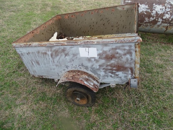 Steel sided single axel trailer