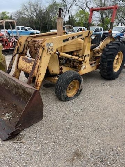 Ford 100 Tractor with Front End Loader and Box Blade with Rippers (Needs Battery)