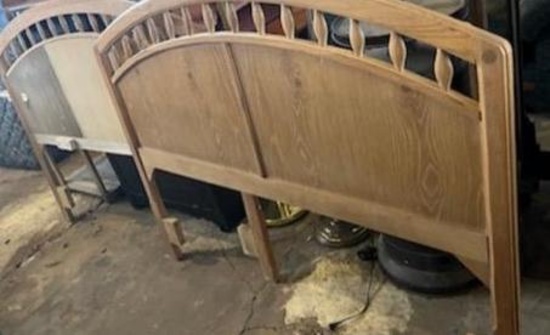 Wooden bed head and foot boards