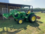 John Deere 5055E Tractor/Front End Loader with Forks and Bucket