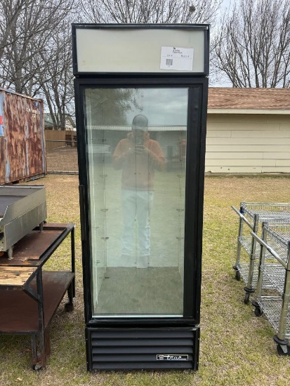 True single glass door refrigerator