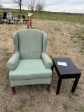 wingback chair/side table