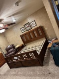 king size bed frame/nightstand