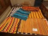 lot of handmade throws