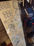 lot of crystal / clear glassware