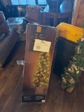 pre-lit Christmas tree and southwest decor