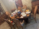 dining table w/ 6 chairs and 2 leafs
