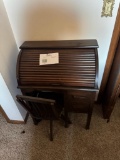 antique roll top desk and chair