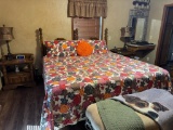5 pc king size bedrooms set w/ lamps and bench