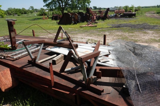drag and contents of trailer and cab frame
