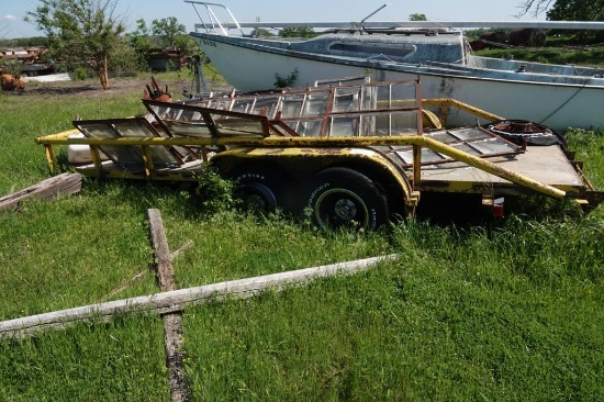 16' HD utility trailer and contents