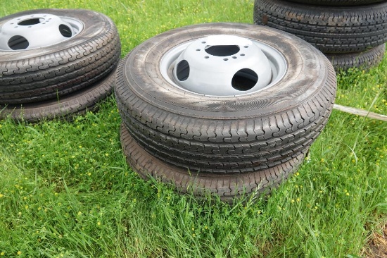 235 80R 16 tires on bud wheels (new)