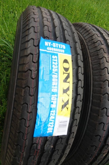235/80R 16 tires on bud wheels (new)