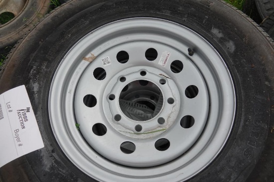 235/80R16 trailer tires on 8 hole wheels (new)