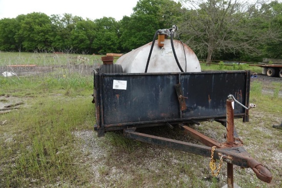 10'x80" trailer w/diesel tank
