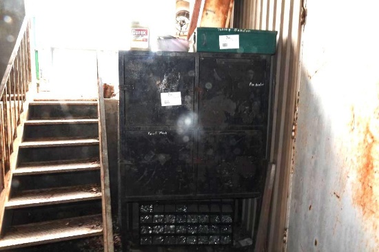 metal storage cabinet (no contents)