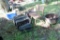 Cast iron wash tub, vintage metal chairs, planters, and misc
