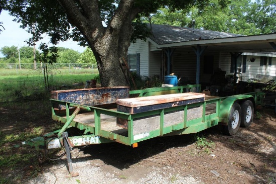 18 ft flat bed trailer with tool boxes