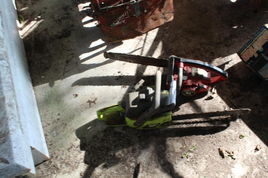 2 chain saws