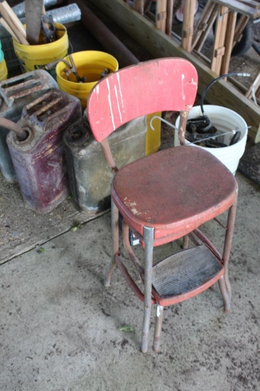 Large Lot: Tools, Wrenches, Chain, Boomers, Water Pump, heater, jerry cans and misc.