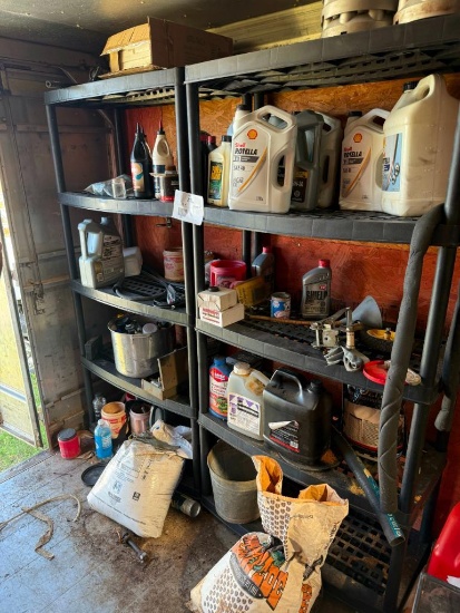Plastic Shelves and Contents