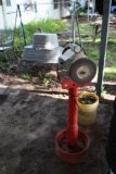 Bench grinder on custom-built stand
