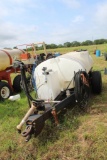 750-gallon spray tank trailer with plumbing and control equipment