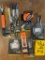 Klein Clamps, Level, Tape Measure, Wire Strippers, and Nail Puller (x6)