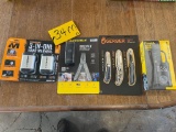 Handwarmers, Knives, Multitool, Inflator (x4)
