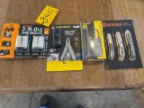 Handwarmers, Knives, Multitool, Inflator (x4)
