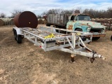 Dumpster trailer with hydraulic winch, 24 ft, new 14-ply tires