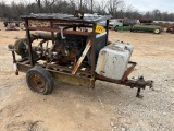 Water pump trailer with rebuilt motor