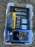Air Inflator, Cap lights, Knives, Handwarmers
