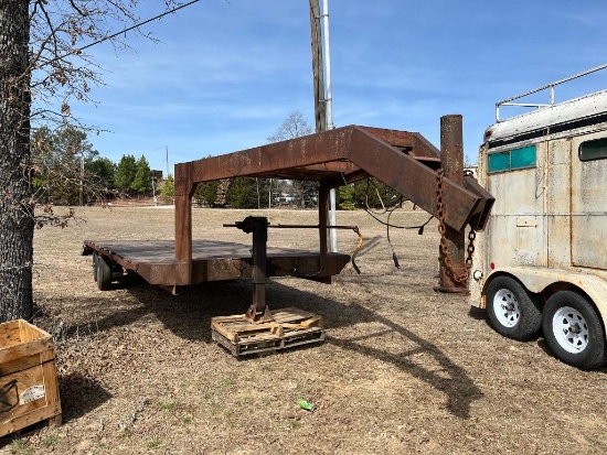 Steel Floor Gooseneck Trailer 8'x19'6" w/3' Dove