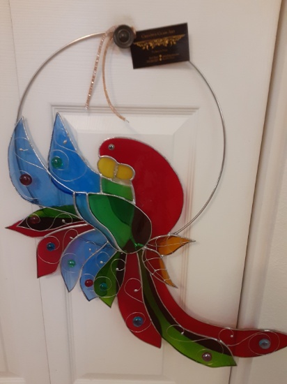 Stained Glass Colorful Parrot