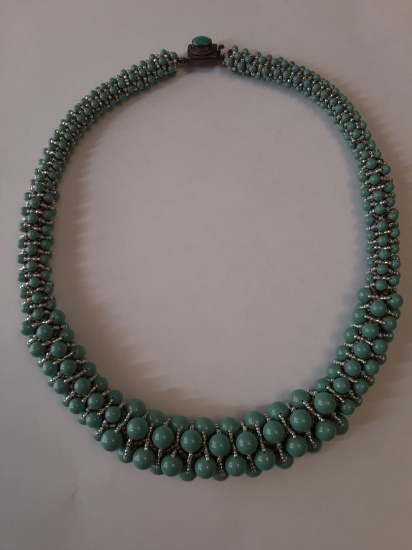 Teal Pearl Necklace