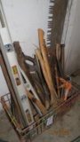 Assorted basket Axes and Saws
