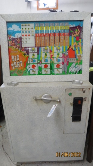 Vintage Keeney's Deluxe Big Tent Slot Machine