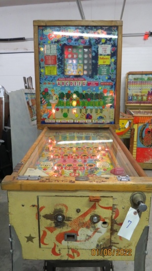 Vintage Carnival Queen Pinball Machine By Bally