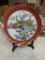 Vintage Japanese Satsuma Peacock Plate 10 1/2
