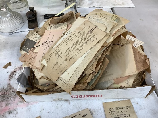 Miscellaneous 1920s-1930s Vintage Tobacco Receipts, Checks, and Other Paperwork