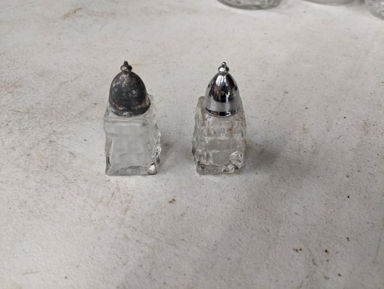 2 1/2" Fostoria Salt + Pepper Shakers