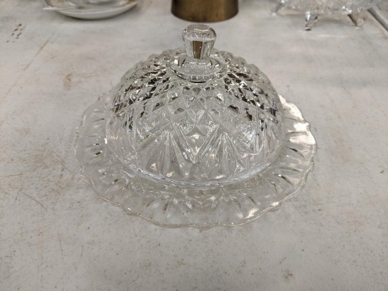Pressed Glass Butter Dish