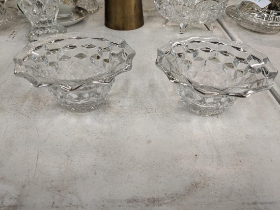 2 3" Fostoria Round Flared Edge Bowls