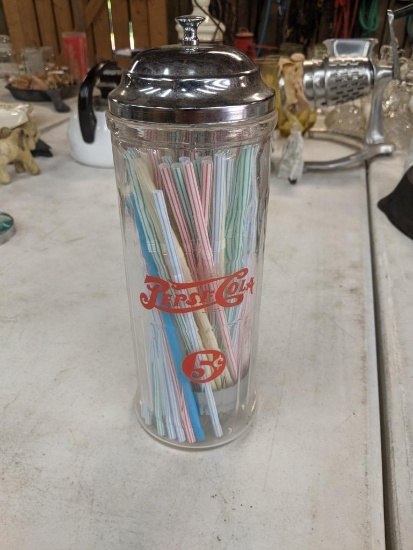 Pepsi-Cola Straw Container