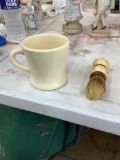 Homer Laughlin Shaving Mug + Brush
