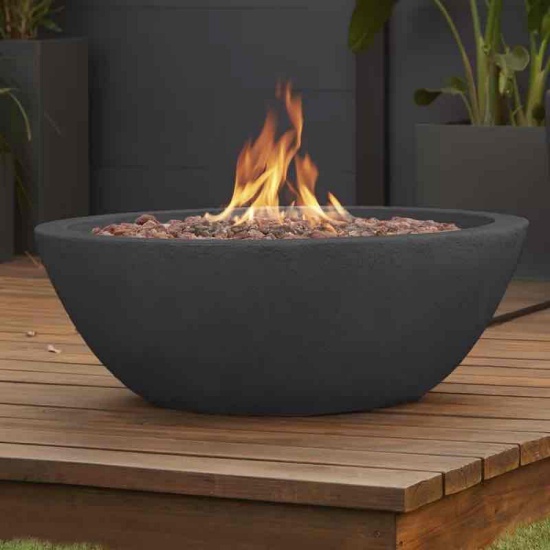 Riverside 13'' H x 36.35'' W Magnesium Oxide Outdoor Fire Pit